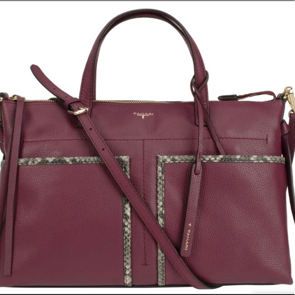 Tahari Skyler Leather Satchel - Picture 1 of 3